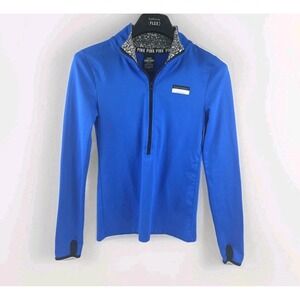 Victoria's Secret Pink Ultimate Logo 1/2 Zip Pullover Sweater W/ Thumbholes XS